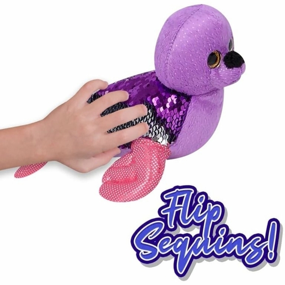 Adventure Planet Color Changing Sequin 2 Piece Seal Toy Plush Stuffed Animals - Picture 13 of 13